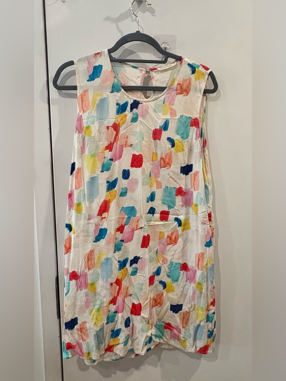 Marine Layer Britt Bass Multicolor Watercolor Spot Shift Dress